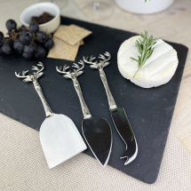Stag cheese knife set