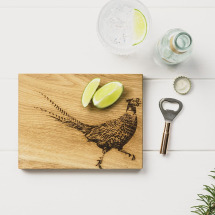 Oak Cutting Board & Bottle Opener Set
