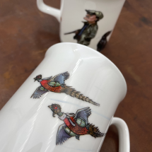 Shooting Bone China Mug. Bombing Pheasants