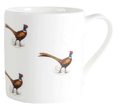 David Aster pheasant illustration fine bone china mug