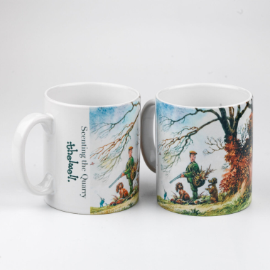 Scenting the quarry shooting mug by Thelwell