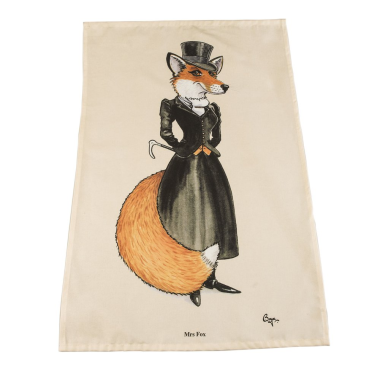 Bryn Parry Mrs fox tea towel