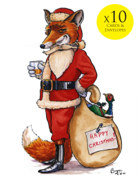 Bryn Parry christmas card pack (10) - Undercover fox