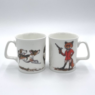 Bryn Parry bone china mug - Fox`s Ambush
