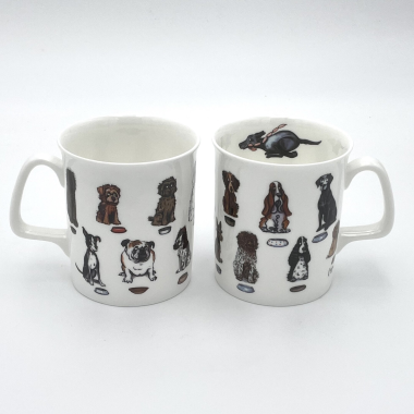 Bryn Parry bone china mug - Dogs Dinner