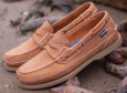 Chatham Gaff II G2 men`s slip-on leather boat shoes - walnut