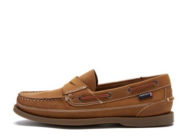 Chatham Gaff II G2 men`s slip-on leather boat shoes - walnut