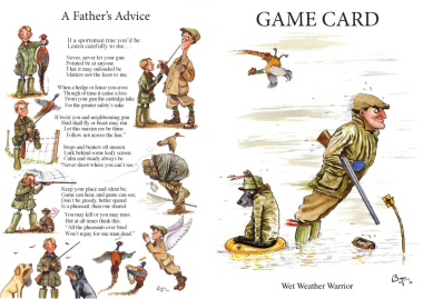 10 Shoot Game Cards - Wet Weather Warrior by Bryn Parry