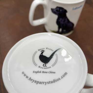 Bryn Parry bone china mug - Labrador Slobrador