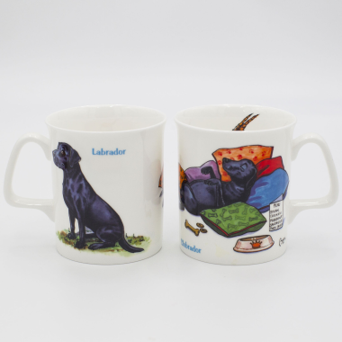 Bryn Parry bone china mug - Labrador Slobrador