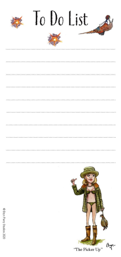 Bryn Parry Magnetic to do list pad - Shooting types