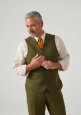 Alan Paine Combrook tweed lined-back waistcoat