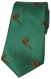 Woven Silk Tie - Flying Pheasants