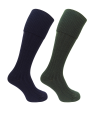 Hoggs of Fife 1902 Plain Turnover Top Stockings (Twin Pack)