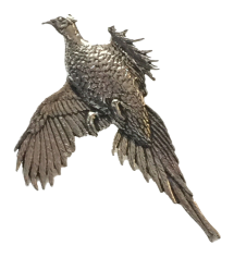 Large Pheasant Pewter Pin Badge