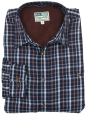Hoggs of Fife Bark Micro-Fleece Lined Shirt (Navy Brown)