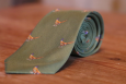 SALE - Printed Silk Tie with Standing Pheasant