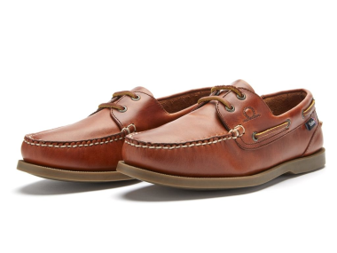 The Deck II G2 Premium Leather Boat Shoes-Mens-Chestnut