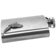 English Pewter 6oz Stainless Steel Hip Flask