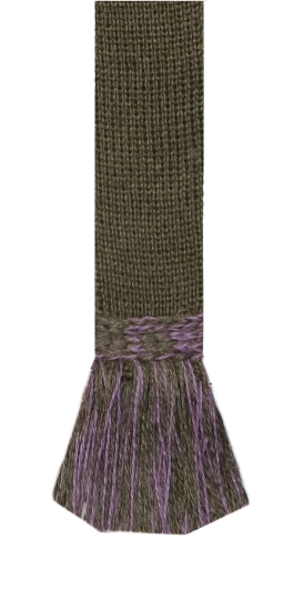 HOUSE OF CHEVIOT Garter Ties ~ Dark Olive/Lilac