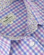 Hoggs of Fife Becky 11 Ladies Cotton Shirt-Pink/Blue
