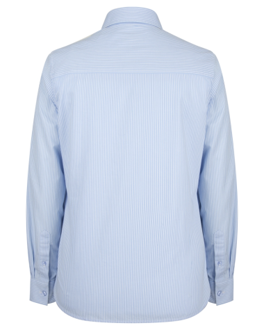 Hoggs of Fife Bonnie 11 Ladies Cotton Shirt-Blue Stripe