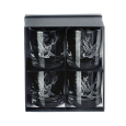 Stag Engraved Style Glass Tumbler Gift Set (Set of 4)