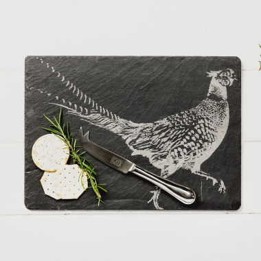 Slate Pheasant Cheese Board & Knife Gift Set