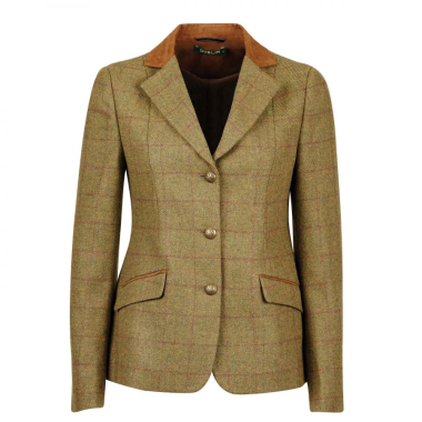 ALBANY TWEED SUEDE COLLAR TAILORED JACKET