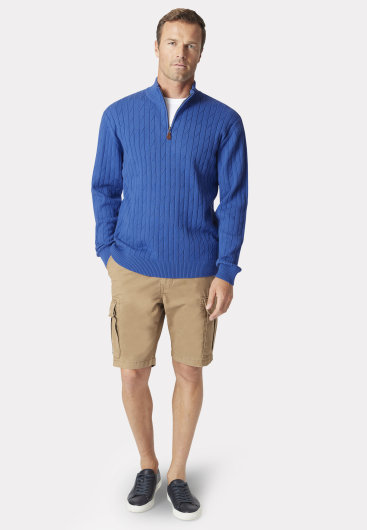 Byford Cable Knit Zip Neck Jumper