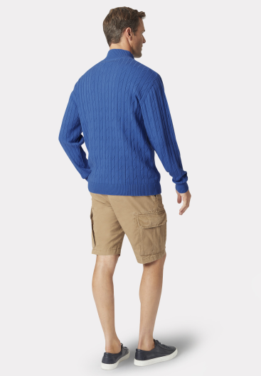 SALE - Byford Cable Knit Zip Neck Jumper