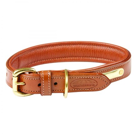 WEATHERBEETA padded leather dog collar